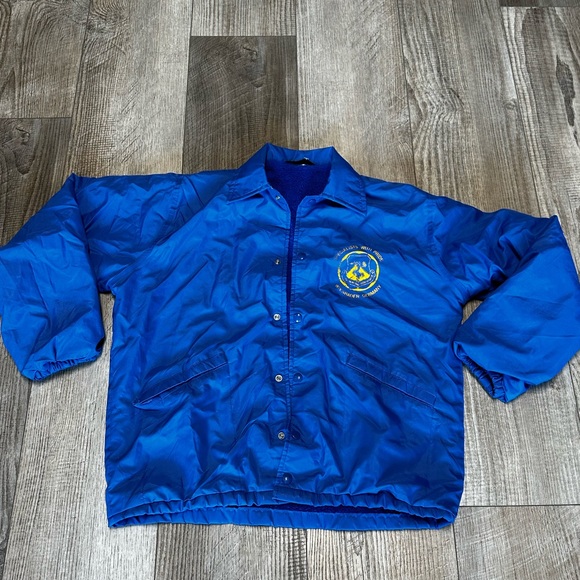 Vintage Windkess faux fur lined winter blue Wiesbaden Germany Army USAF jacket M - Picture 3 of 8